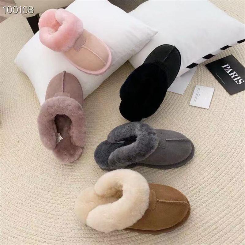 懒人拖鞋女款羊皮毛一体半包懒人