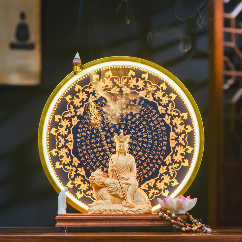 馥初心实木供奉禅意家用供奉佛像