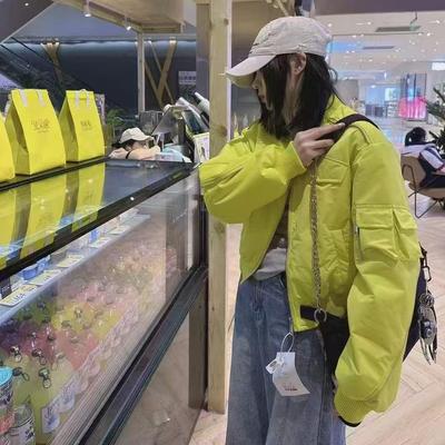 短款薄棉袖兜夹克上衣