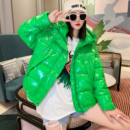 羽绒棉常规百搭宽松糖果色棉服女