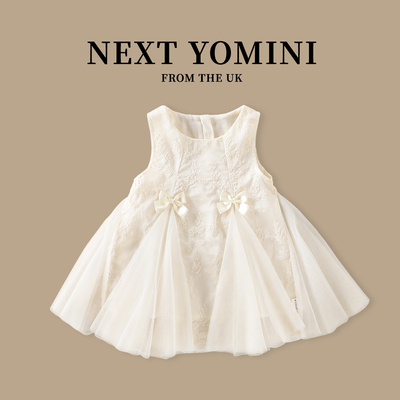 英国NEXT YOMINI女宝宝连衣裙夏款婴幼儿无袖背心裙女童周岁礼服