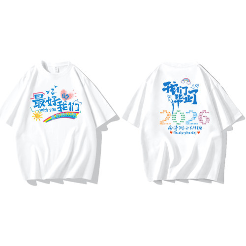 小学生六年级毕业班服定制纯棉t恤南浔附小 613班统一地址