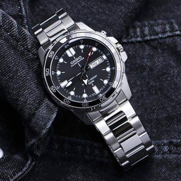 【稀缺款】卡西欧黑水鬼大盘日期日历夜光防水男手表mth-1102d