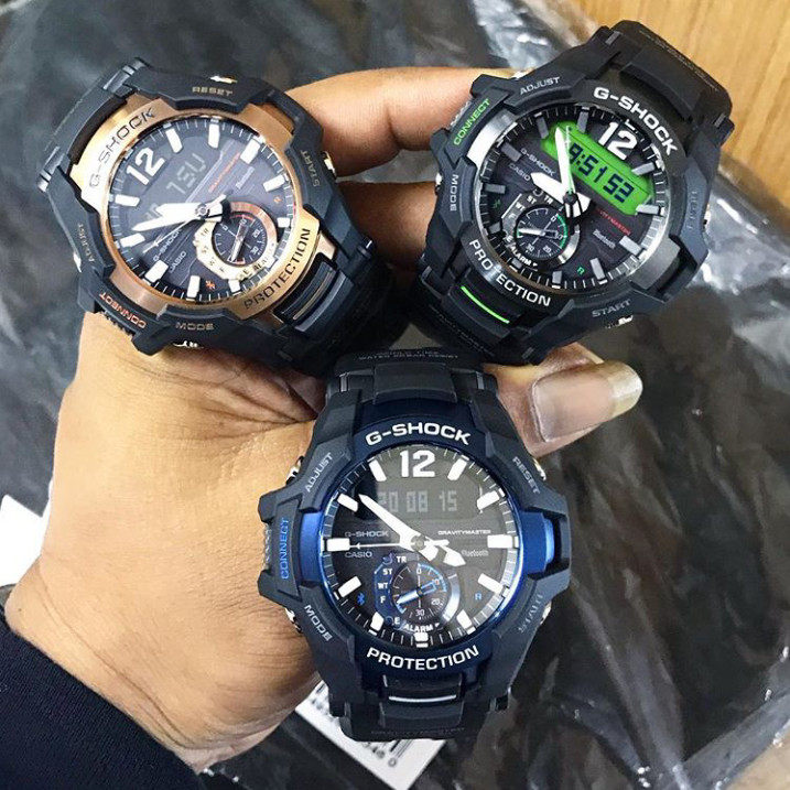 卡西欧航空手表g-shock gr-b100-1a3/1a2/gb太阳能蓝牙男士防水表