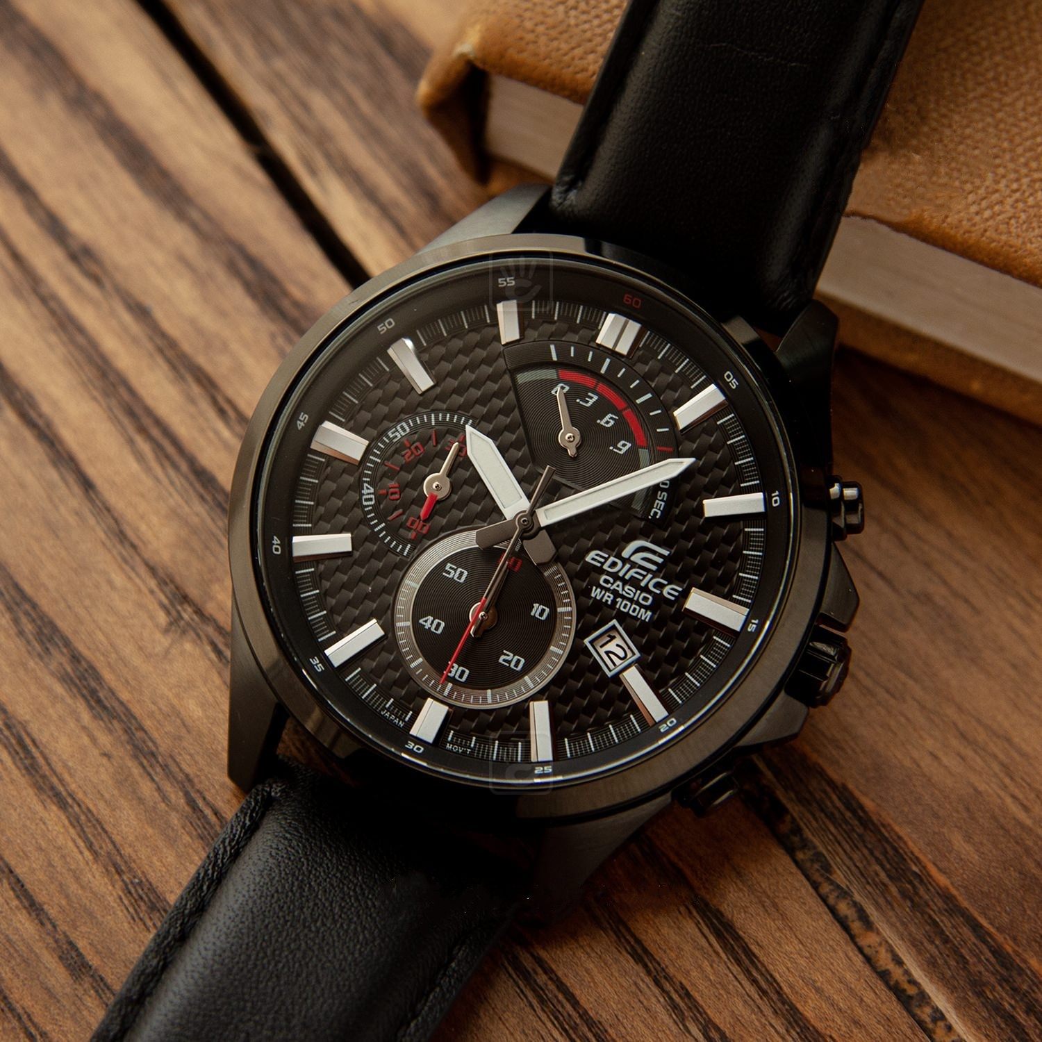 卡西欧艾迪斐斯金属石英手表男大表盘赛车仪男装 efv-530d 530bl