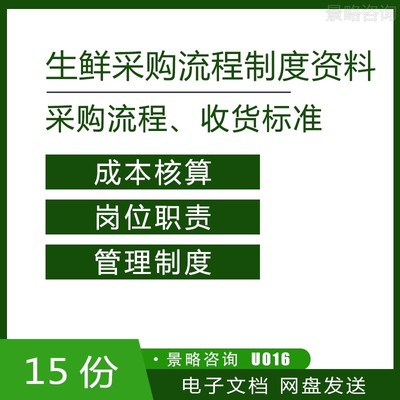 生鲜超市采购流程管理制度成本核算岗位职责生鲜采购收货标准管理