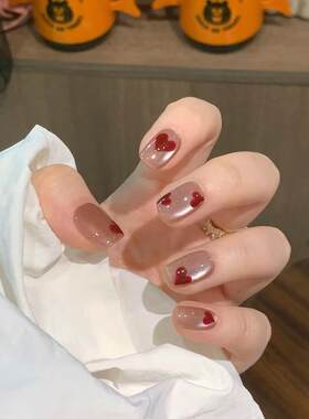 爱心猫眼纯手工穿戴甲