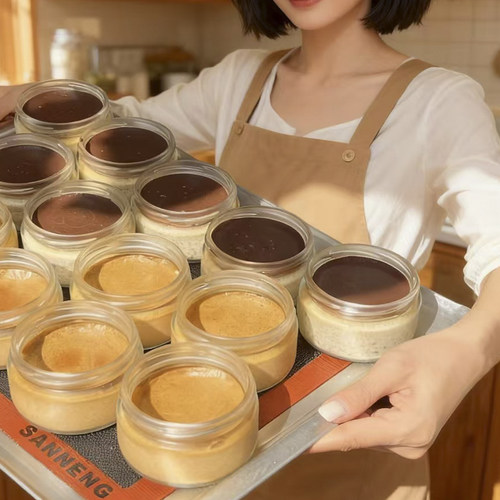 可蒸煮大口径可烤蛋糕密封玻璃罐