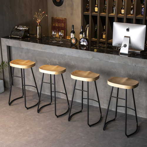 餐凳子简约餐椅加厚实木吧台椅