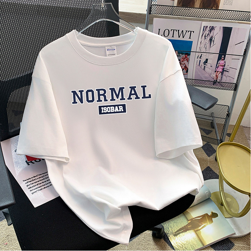 捡漏oversize重磅潮牌字母印花短袖t恤男女美式高街vibe痞帅宽松