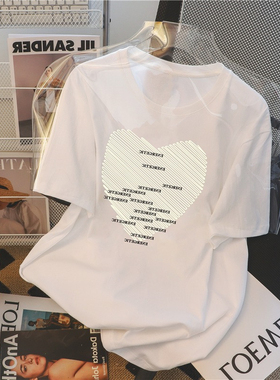 清仓捡漏~不一样情侣装夏装潮流女士短袖t恤纯棉设计感小众上衣服