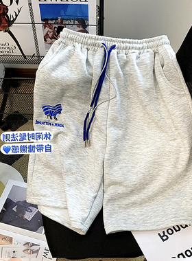 捡漏清仓外贸女装刺绣休闲短裤夏季宽松港风复古高腰运动五分裤子