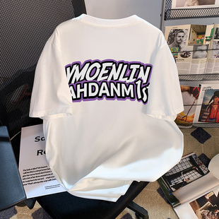 捡漏美式复古短袖t恤女宽松设计感小众ins国潮牌oversize半袖上衣