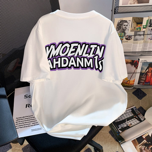 美式复古短袖t恤女宽松设计感