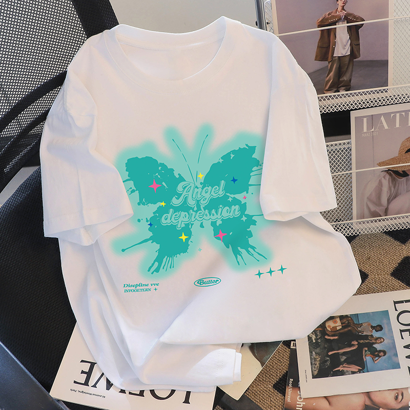 欧美hiphop炸街短袖t恤女ins