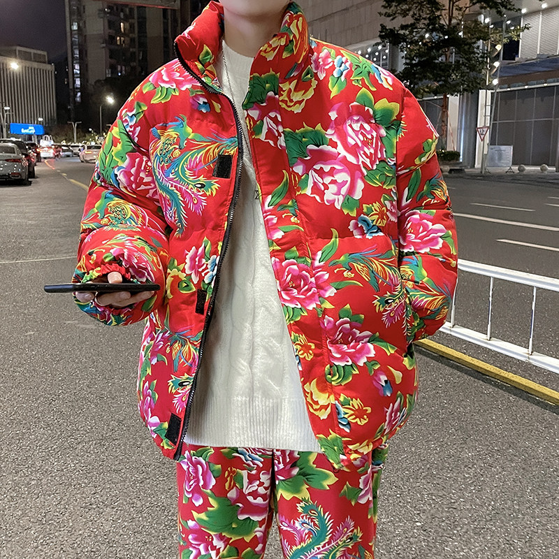 风东北大棉袄潮红情侣宽松超火外套立领1904B-MY203-P70,女装短外套,星座1904B