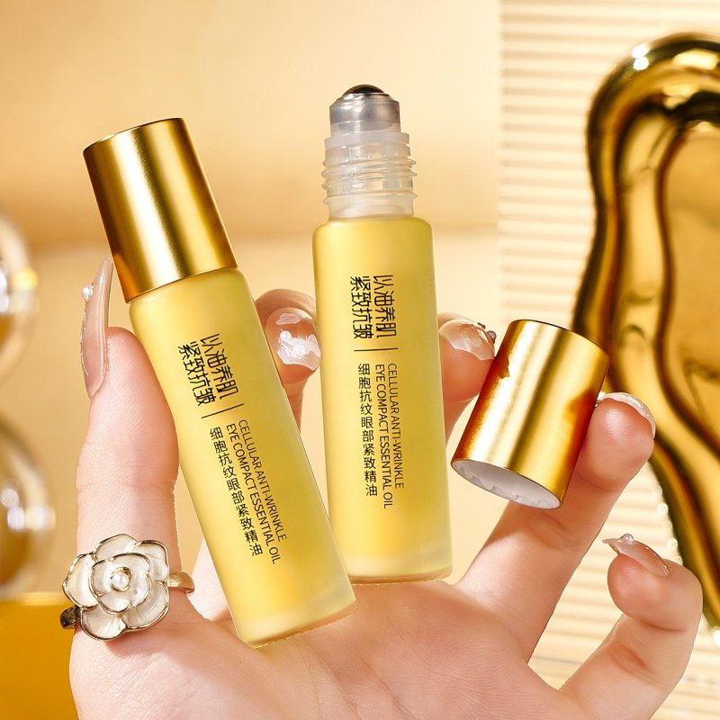 滚珠时光眼部精华油眼霜淡化细纹紧致抗皱提亮眼周熬夜护肤品正品