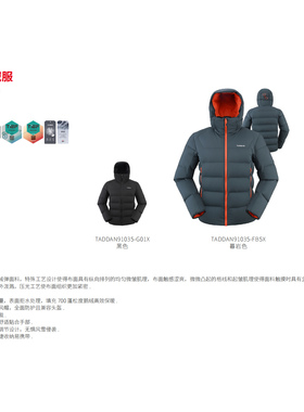 探路者羽绒服2025秋冬款男式羽绒服TADDAN91035/TADDAN92036