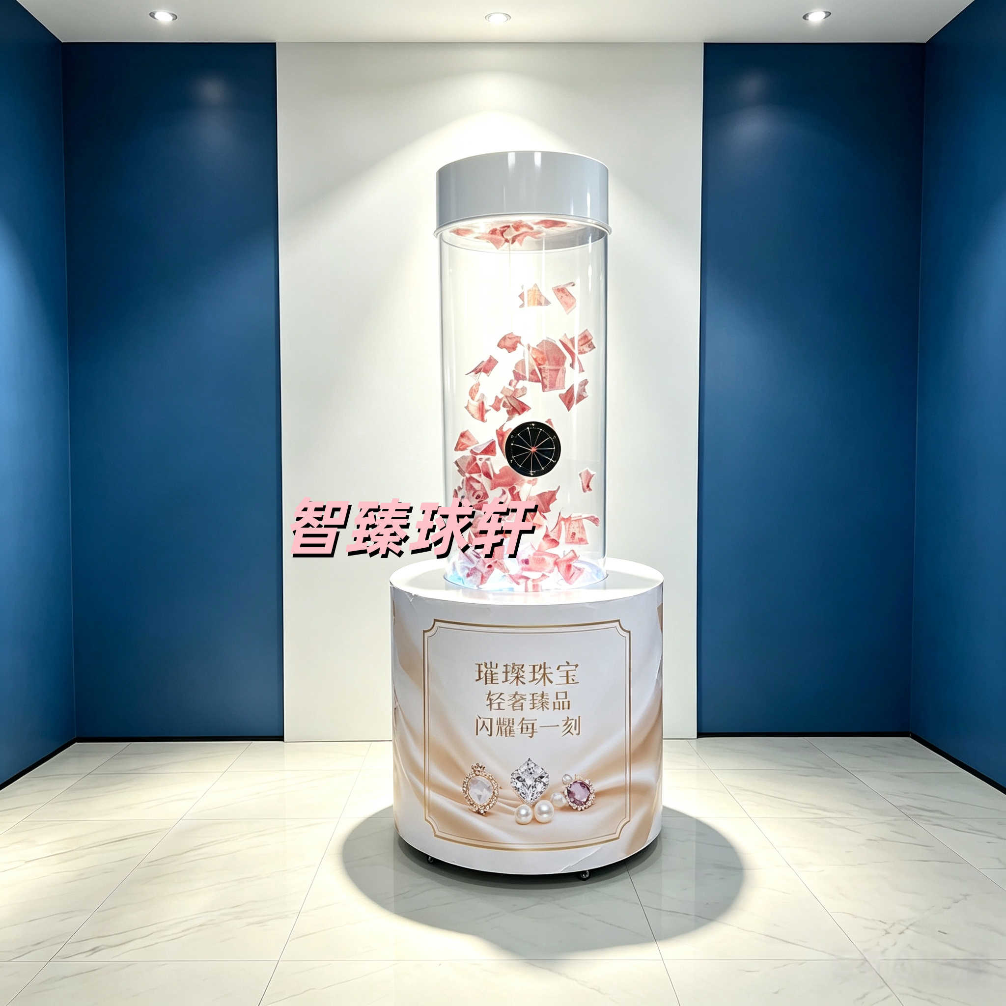 电动抓钱机亚克力圆形抓钱机倒计时互动游戏网红促销暖场活动道具