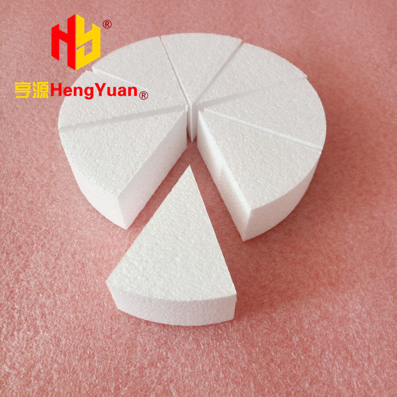 三角蛋糕泡沫模型 8寸圆形假体胚分切8个烘培翻糖模具diy工具材料