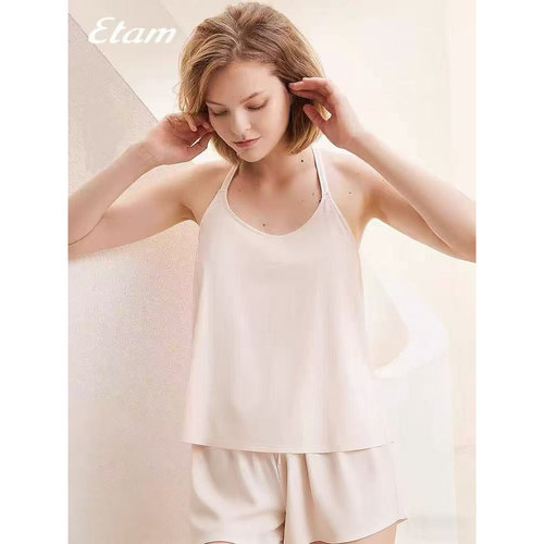 Etam女夏凉感宽松睡衣套装