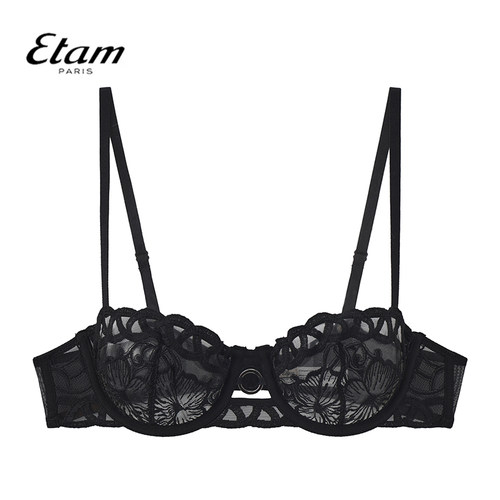 Etam艾格性感聚拢文胸细带刺绣超薄蕾丝轻柔网纱内衣女W125DI0104