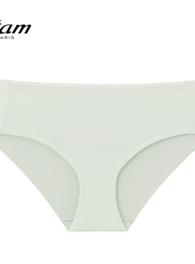 Etam中腰女士三角裤无痕纯色简约轻薄透气舒适棉裆内裤W122DI0201