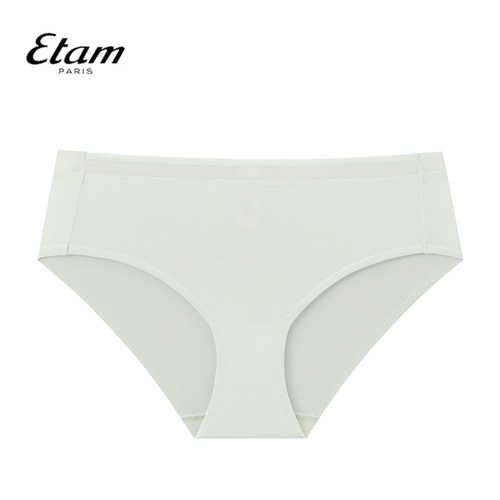 Etam中腰女士三角裤无痕纯色简约轻薄透气舒适棉裆内裤W122DI0201