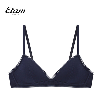 Etam无钢圈三角杯文胸聚拢深V杯无痕简约舒适内衣女W322DI0101