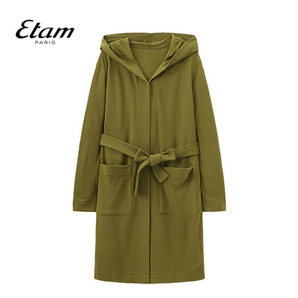 Etam法式短绒保暖家居服柔软舒适可外穿睡袍女秋冬睡衣W322DL0901