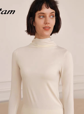 Etam保温保暖修身显瘦裸感圆领长袖长裤套装舒适内搭女W321DL0401