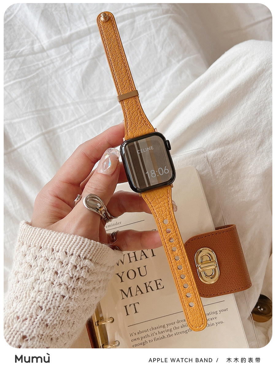 SUITABLE FOR S10 APPLE APPLE WATCH WATCH S9 XIAOMAN WAIST BUCKLE IWATCH 78 GENERATION LEATHER SE2