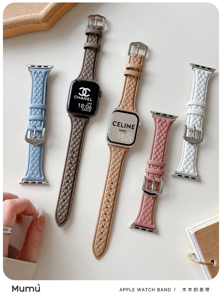 MUMU IWATCH AUTUMN WINTER BRITISH S9 WIND LEATHER WATCH SE2 WOMENS S78 GENERATION FOR APPLEWATCH