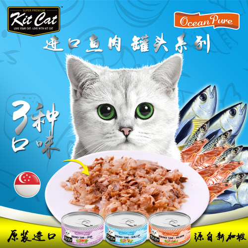 新加坡湿粮金枪鱼野生猫罐头