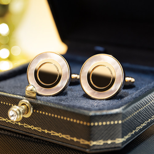 可正面订制图案男士袖扣轻奢高级