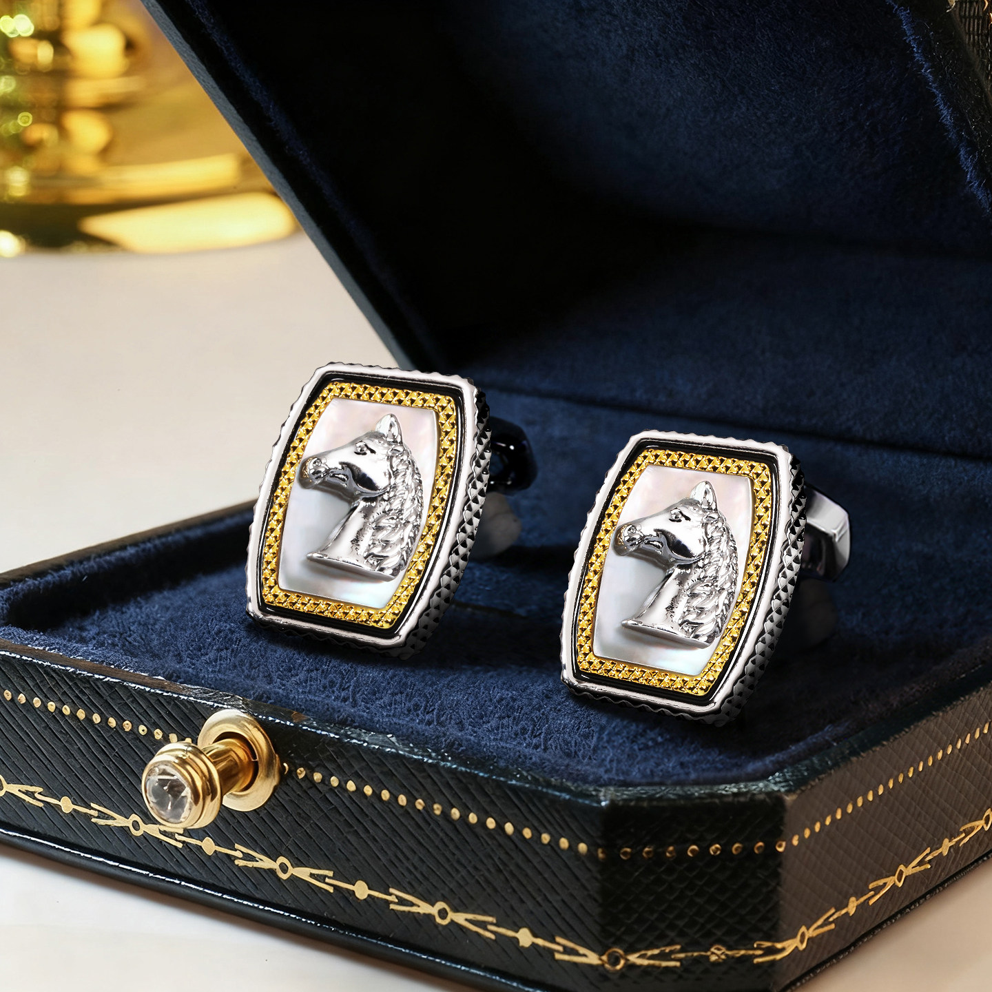 【马到成功】袖扣男士轻奢定制法式衬衫袖钉西装袖口扣男礼物高档