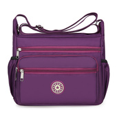 多层休闲帆布大容量单肩包斜挎包轻便布包背包牛津布女包妈妈包包