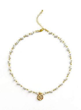 MPAY2025山茶花吊坠满天星珍珠项链小众设计款