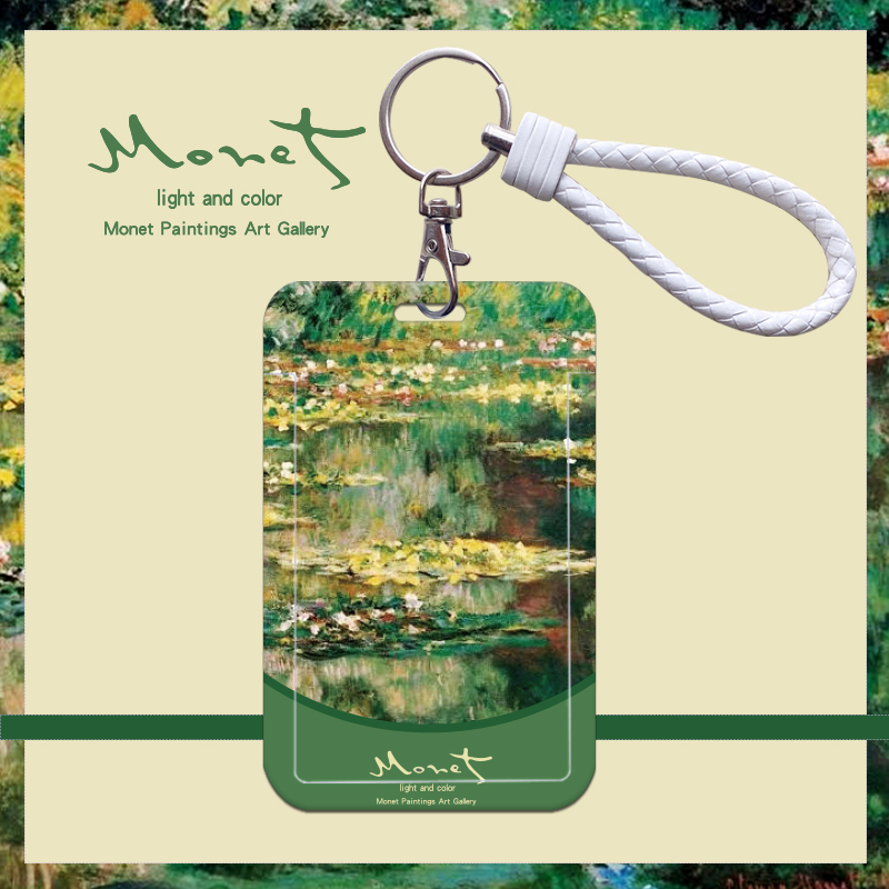 放卡的学生饭卡卡套莫奈睡莲油画