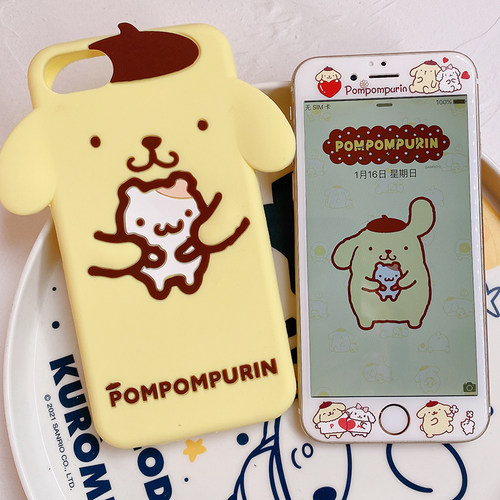 布丁狗苹果手机壳可爱卡通全包女