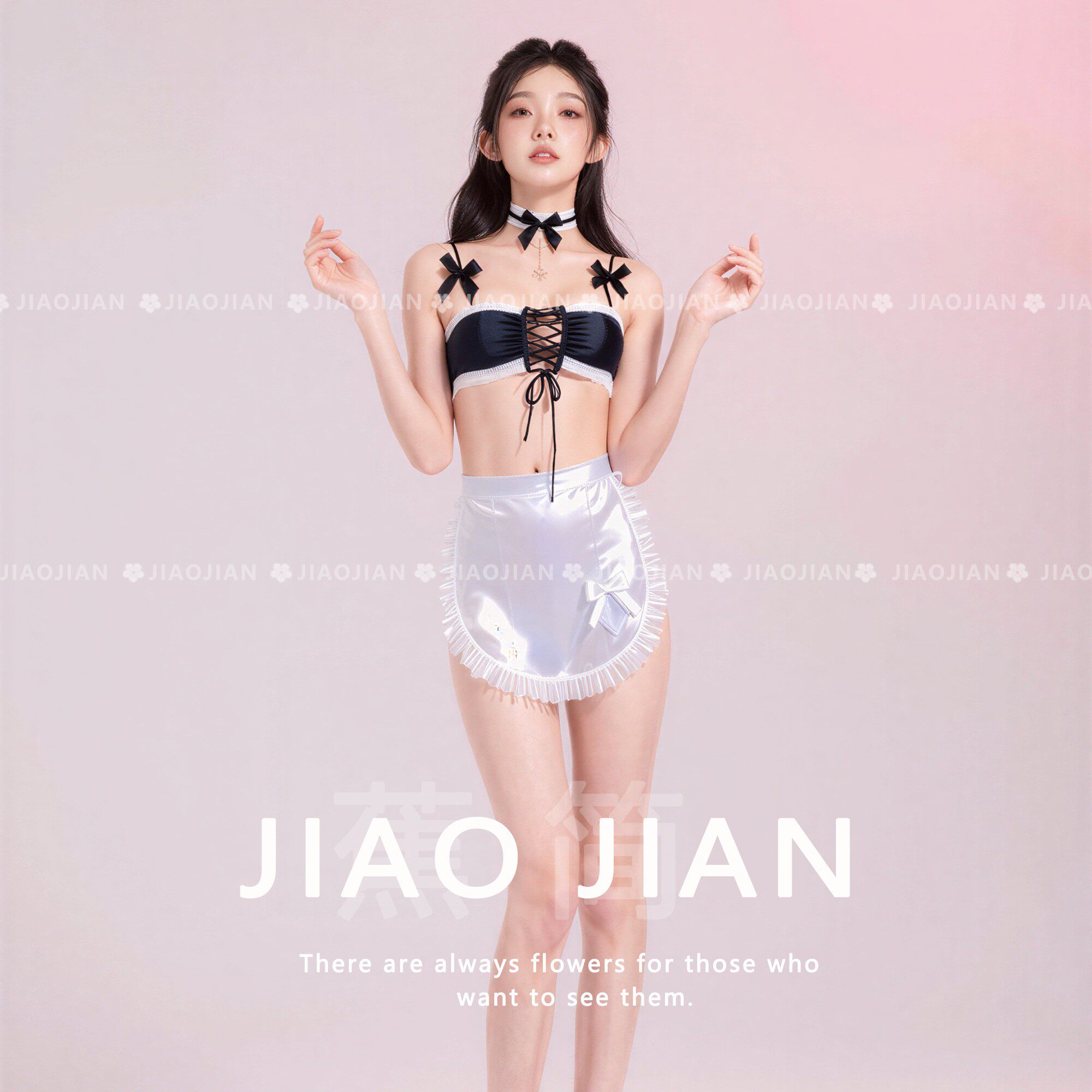 绫学妹柔眸惑心qqny 性感超火睡裙女兔女郎cos女仆镂空轻纱纯欲风