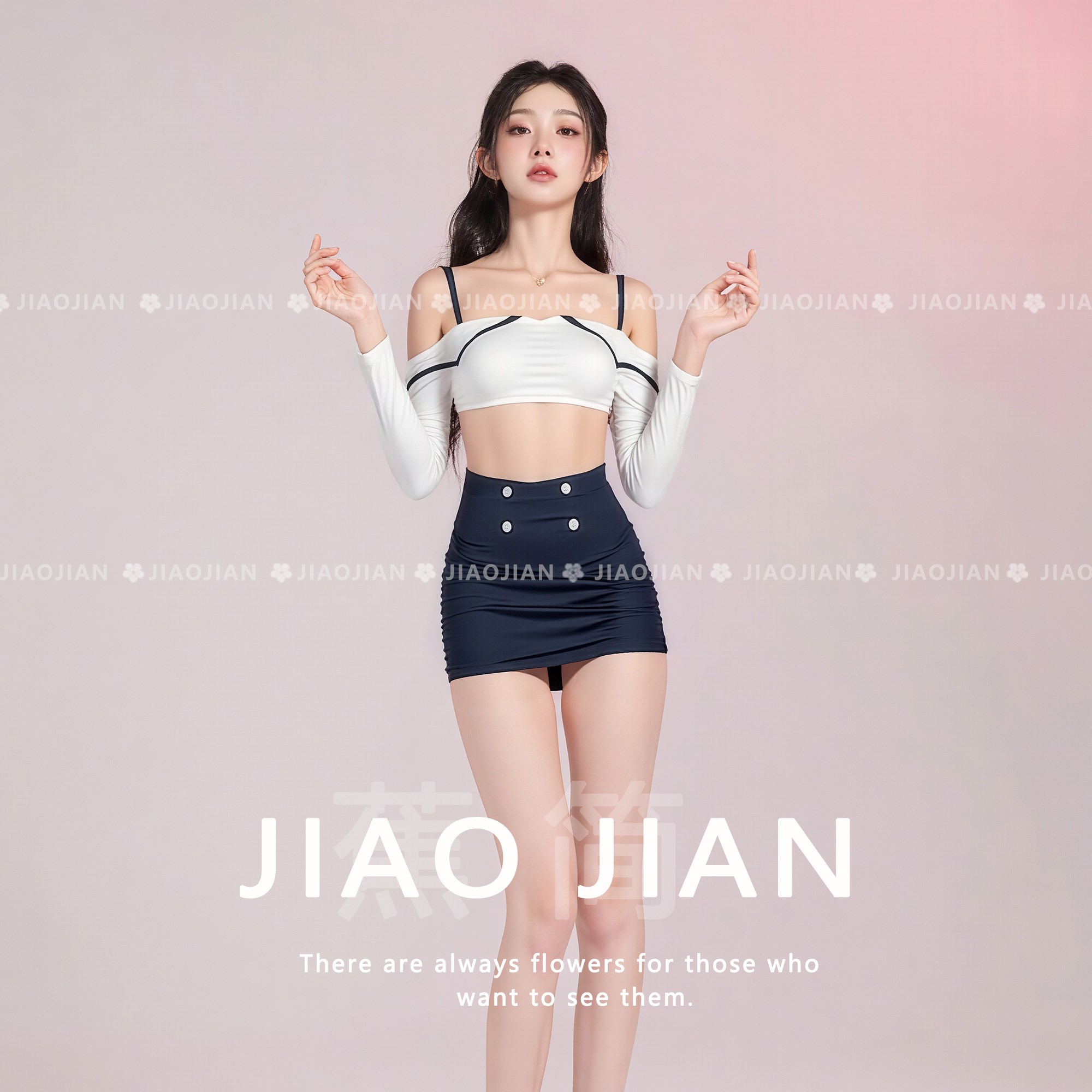 绫学妹柔媚多姿qqny 性感睡裙辣妹角色cos纯欲露肩吊带包臀裙套装