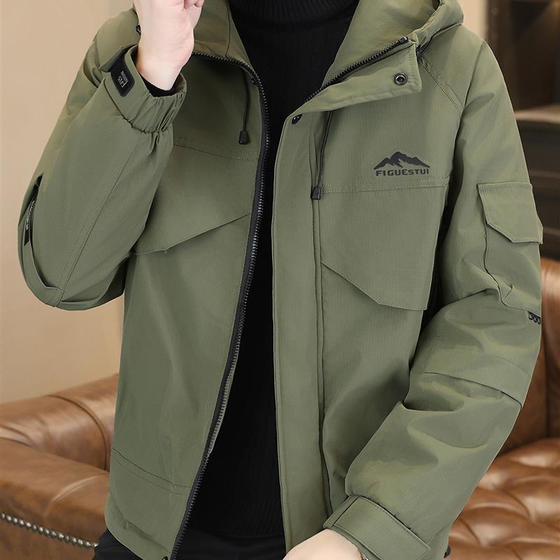 2025新款秋冬季加厚棉服男休闲连帽保暖棉衣冬装短款棉袄外套青年