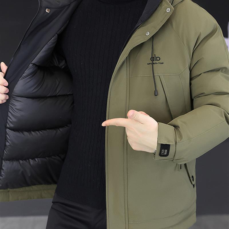 男士连帽棉衣外套冬季2025年新款加厚保暖休闲时尚高级感防寒棉服