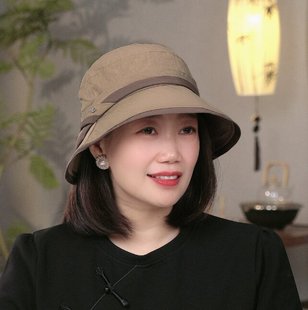 暮色帽饰夏季百搭遮阳太阳帽女2025新款洋气渔夫帽凉帽遮脸出游