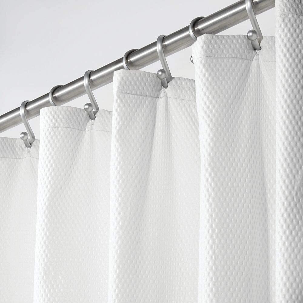 出口剩余速干涤纶布柔浴帘单素色隔断帘纯白蜂窝衣橱挂帘180*180