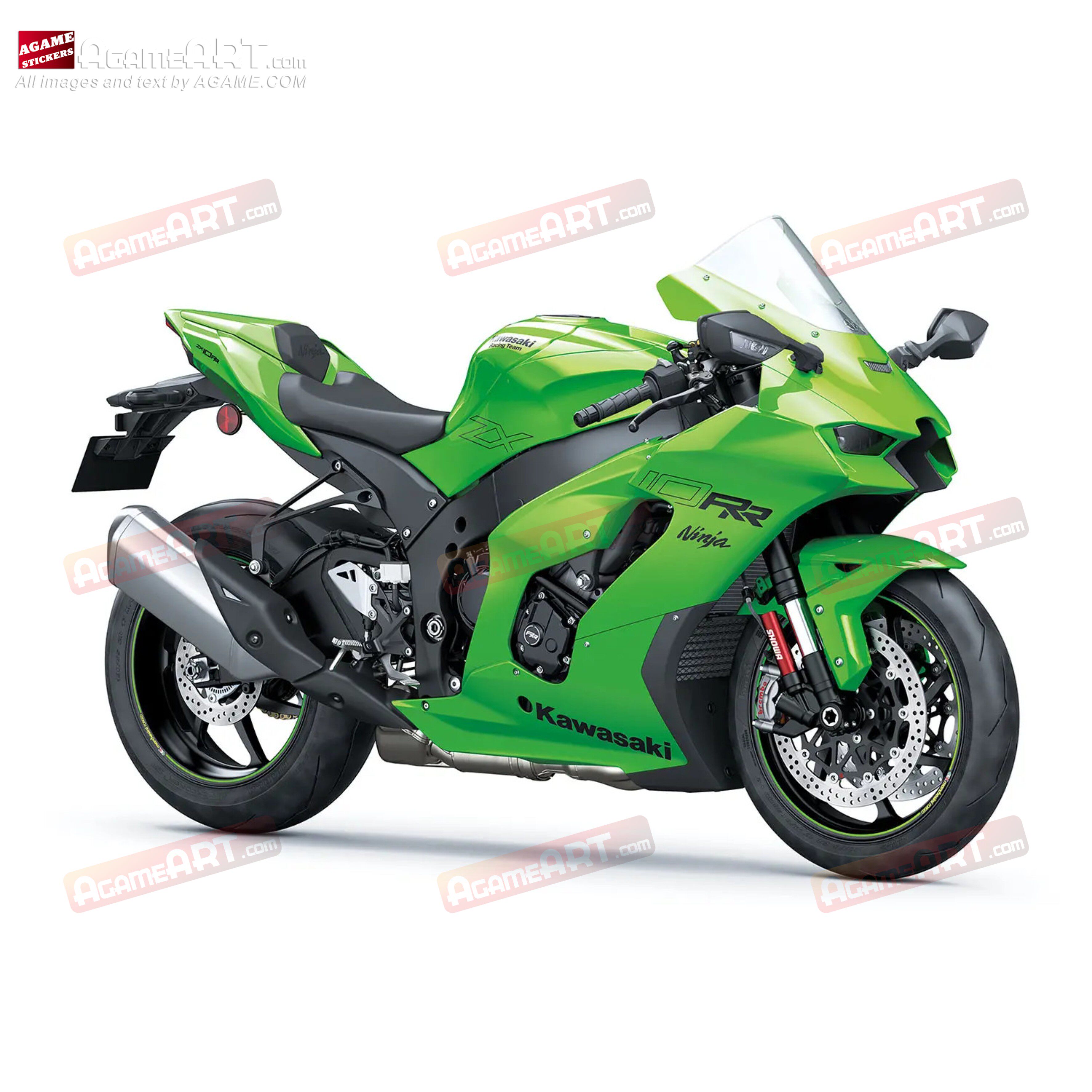 阿冈摩配 适用于川崎大牛 ZX10R ZX-10RR 改装外壳贴纸防水拉花
