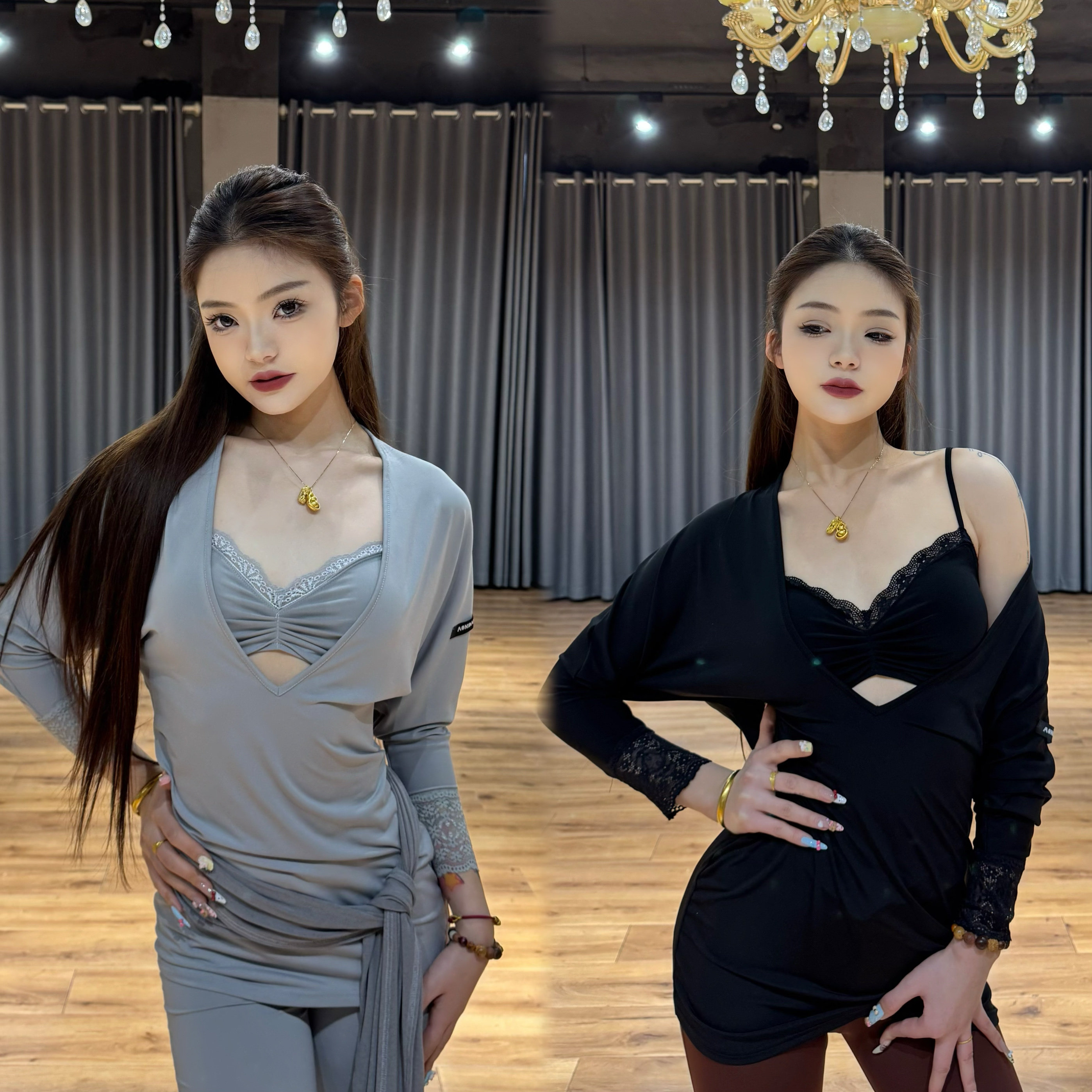 傲睨舞服2025新品拉丁舞服蝙蝠袖罩衫吊带两件套含胸垫上衣Q83,运动/瑜伽/健身/球迷用品,拉丁舞上装,淘宝优惠券,粉丝福利购,淘宝优惠卷