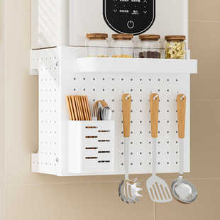 燃气热水器管道遮挡罩装饰洞洞板厨房壁挂下方遮丑锅炉灶置物架