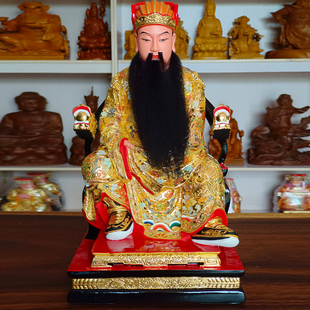 保生大帝香樟木雕定制神像神医吴真人大道公吴夲家用佛像摆件